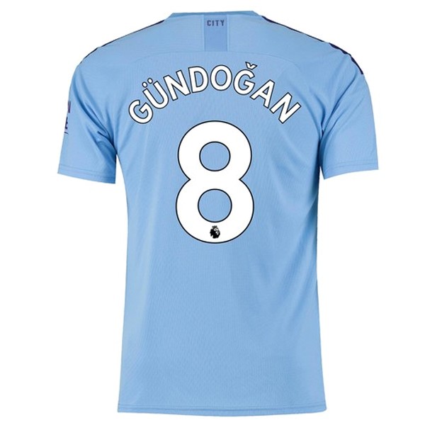 Camiseta Manchester City NO.8 Gundogan 1ª 2019 2020 Azul